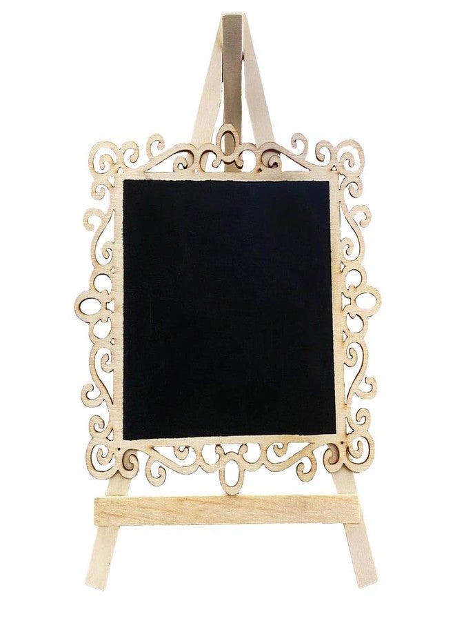 لوحة طباشيرية من أنجلز كرافت - شكل مربع بإطار خشبي بتصميم حلزوني، تتضمن عصا طباشير واحدة، المقاس: 10 × 7 بوصات، لوحة خشبية، مثالية لتزيين المناسبات الخاصة والفعاليات - Image 1